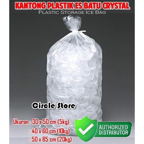 OBRAL Kantong Plastik Es Batu Kristal 10kg / Ice Bag / Plastik Packing Ikan Hidup Tebal
