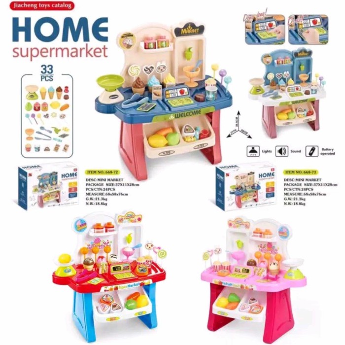 PROMO Mainan Kasir Anak supermarket/ Mainan Anak Mini Market Kasir Play Set