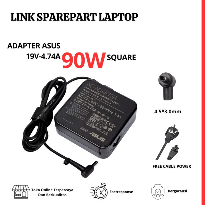 BISA GOSEND ADAPTOR 19V 4.74A 90W 4.5X3.0M ADAPTER LAPTOP CHARGER ASUS Q524 Q524U Q524UQ Q534 Q534U