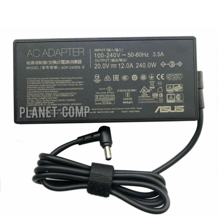 BISA GOSEND ADAPTOR CHARGER LAPTOP ASUS TUF F15 FX507 FX507VV FX507VI F16 FX607 FX607JU ADP-240EB B