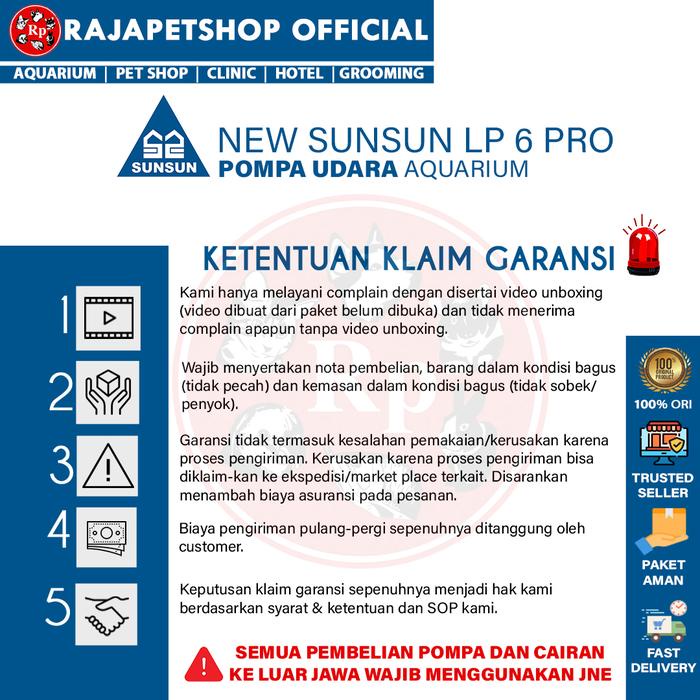 NEW SUNSUN LP 6 Pompa Udara Kolam Aquarium