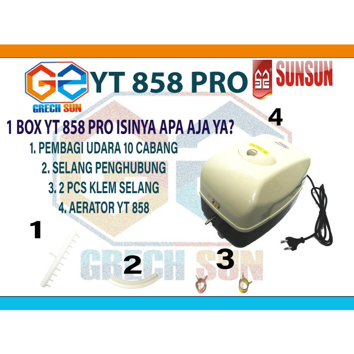 AERATOR ACDC SUNSUN YT 858 POMPA UDARA AQUARIUM KOLAM IKAN