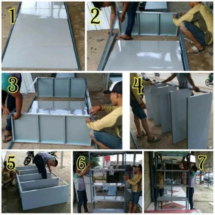 Rak Besi Siku 4 Susun Ukuran 30X100X200 Dan 40X100X200