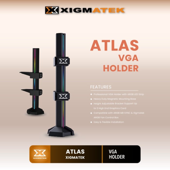 Xigmatek Atlas ARGB VGA Holder -VGA NVIDIA & VGA RADEON