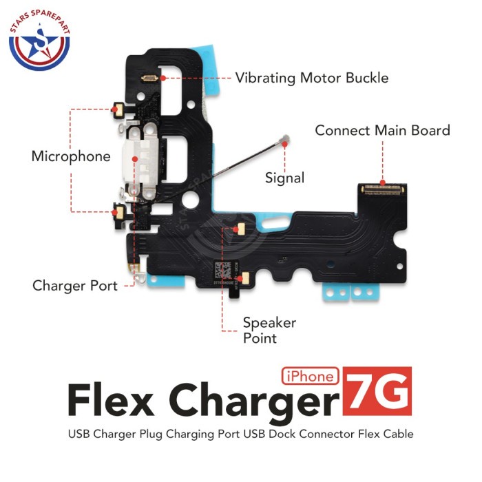 iPhone 7 7G Flexible Konektor Charger / Charge Ori