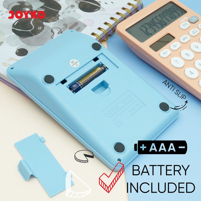 

CALCULATOR KALKULATOR JOYKO CC-64CO 12 DIGITS CHECK & CORRECT [TERBARU[TERLARIS[ORIGINAL[ASLI]