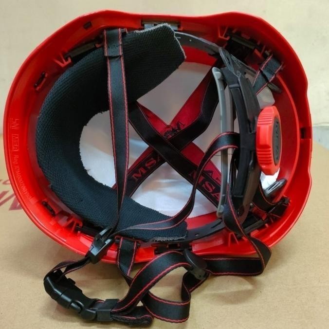 Helm Safety MSA Climbing V-Gard Merah / Helm Safety MSA Climbing Murah / Helm Safety Proyek