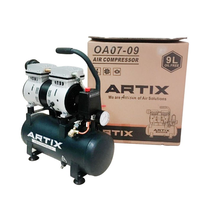 Terhemat Mesin Kompresor Listrik Oilless Artix Oa 0709 Air Compressor Tanpa Oli