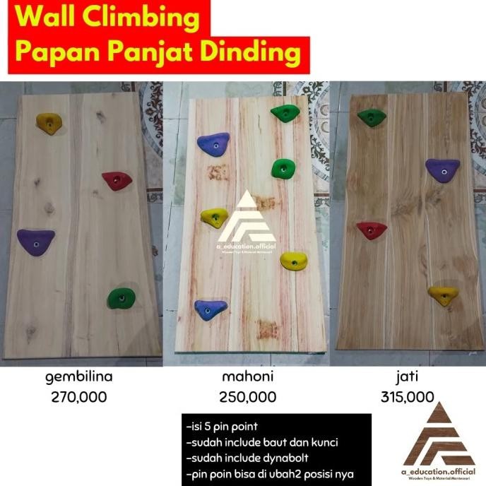 wall climbing papan panjat dinding playground anak