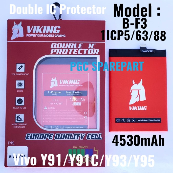 Baterai Double Power IC Vivo Y91 Y91C Y93 Y95 Model B-F3 Batre Baterei