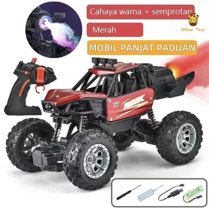 Rc Rock Crawler Anti Air Water Proof Speed Climbing 2Wd Skala 1:18 Keluar Asap