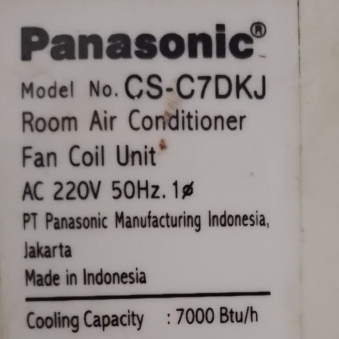 Cross Fan Blower Indoor AC 3/4 PK Panasonic CS-C7DKJ Diameter 9.8 x 61 Cm 98 x 610 mm Original Bekas