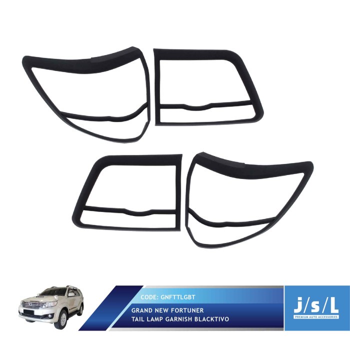 Toyota Fortuner Garnish Lampu Belakang Blacktivo 2014 2015 JSL
