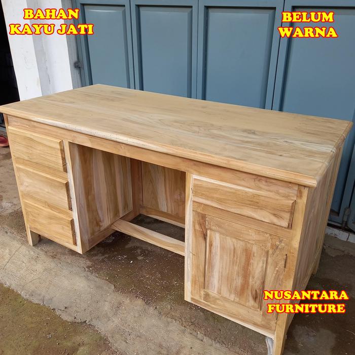 PREMIUM Meja Biro Kerja Harga Termurah Meja Kantor Kayu Jati Asli