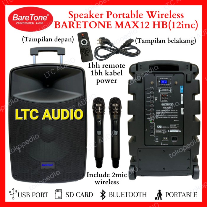 PORTABLE WIRELESS BARETONE MAX 12HB / BARETONE MAX12HB / MAX 12 HB