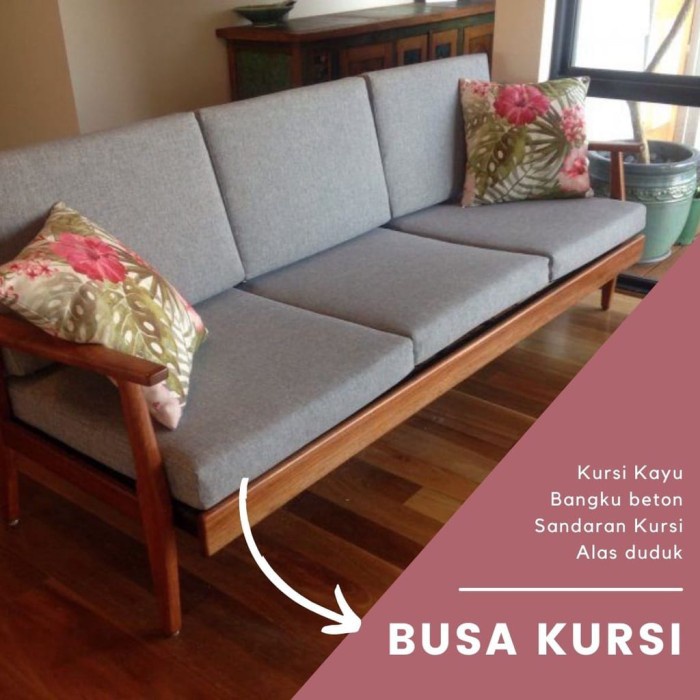 PREMIUM Alas Duduk Busa kursi Kayu Busa Inoach Ukuran costum