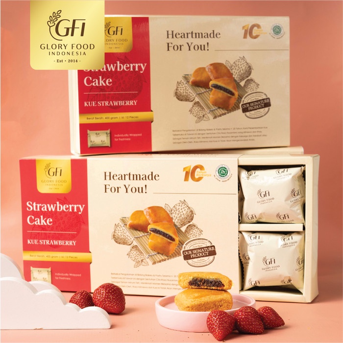 

Wdo - Gfi Glory Cake Strawberry Cake 400 Gram Nastar Stroberi Kue Kering Stroberi Asli Isi 12 Pcs