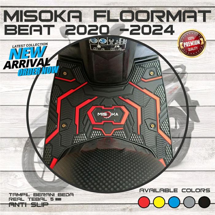 Misoka Floormat Beat 2020 2024 Beat Street Karpet Motor Rubber Karet Keren Murah