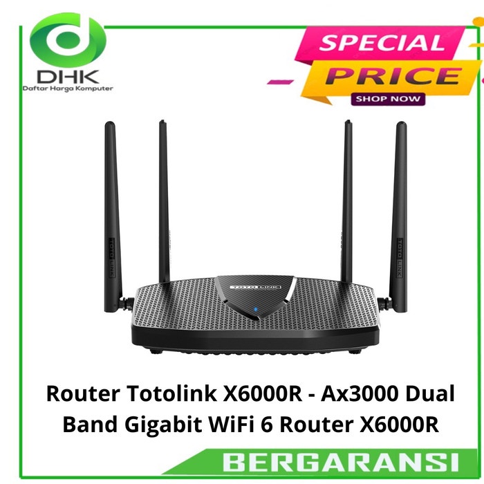 BISA GOSEND ROUTER TOTOLINK X6000R - AX3000 DUAL BAND GIGABIT WIFI 6 ROUTER X6000R