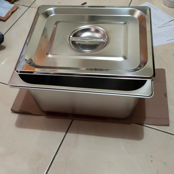 panci kotak deep fryer 6 liter stainless + tutup
