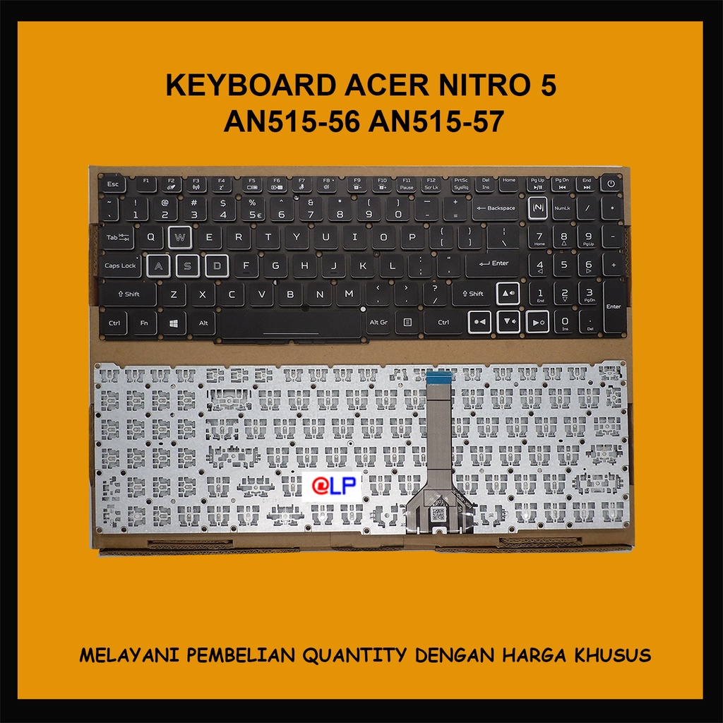 Keyboard Acer Nitro 5 an515-56 an515-57 Black