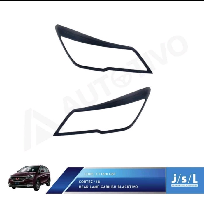 Garnis Lampu Depan Wuling Cortez Hitam Head Lamp Garnish Blacktivo JSL