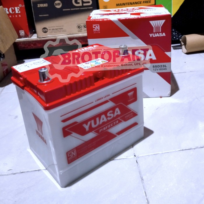 Sale Aki Mobil Yuasa 55D23L Pafecta/Basah 12V 60Ah