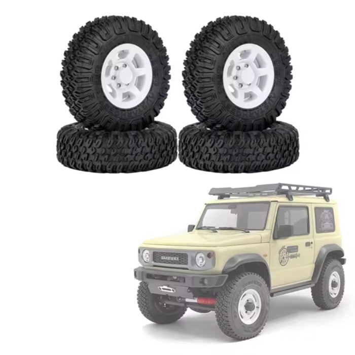 PROMO 4PCS BAN VELG 1.55 RC MN128 AXIAL SCX10 1/10 PACKING AMAN