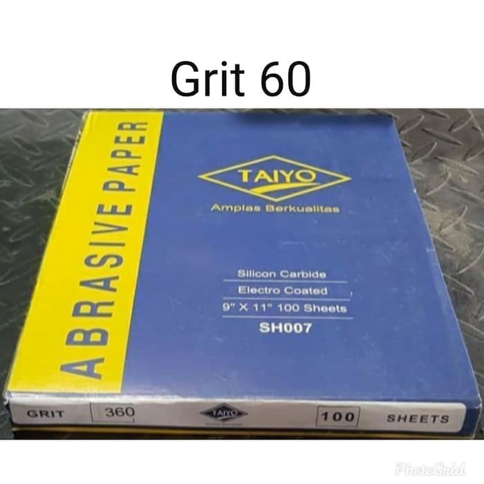 PROMO AMPLAS LEMBAR KERTAS TAIYO TERSEDIA UKURAN GRIT 60 SAMPAI GRIT 320