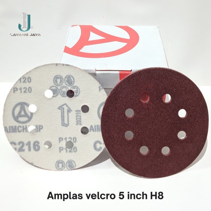 amplas bulat 5 inch lubang 8/amplas tempel