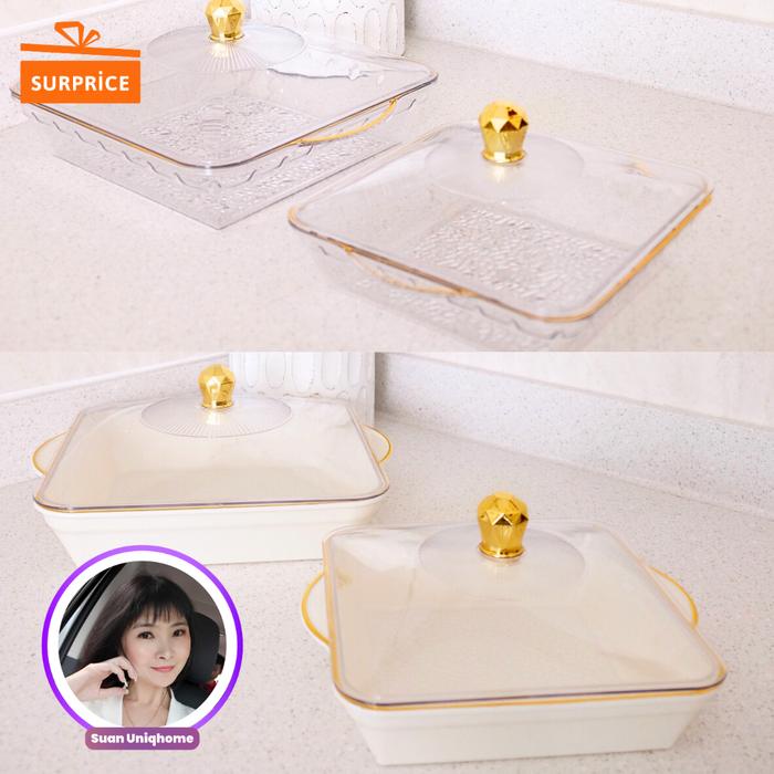 [Suanvinzlie X Surprice] Kyra Set Wadah Lauk Dengan Tutup / Set Mangkok Aethetic / Mangkok Plastik