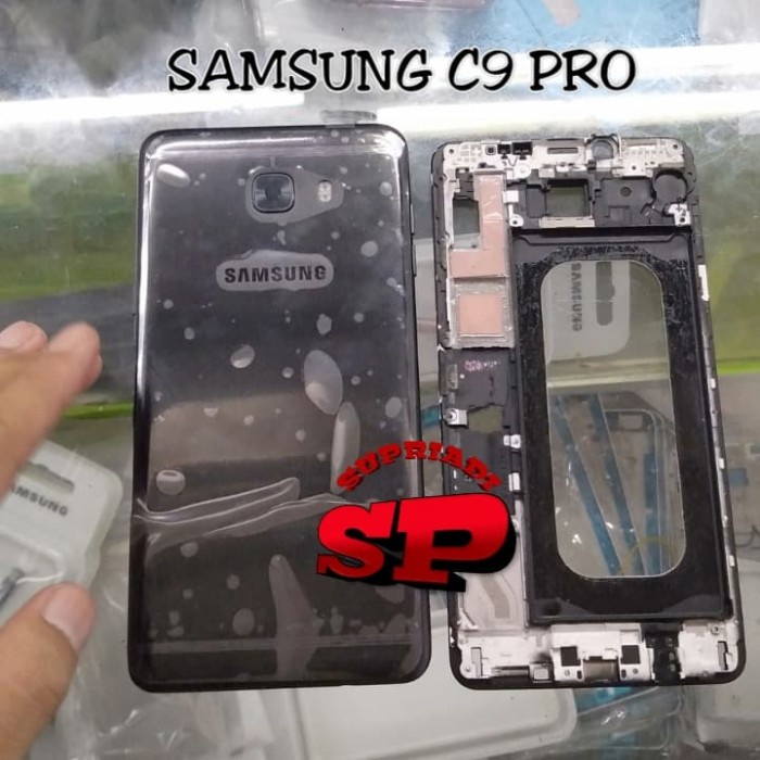 HOUSING FULL SET FULSET FRAME LCD BAZEL PLUS BACKDOOR SAMSUNG C9 PRO