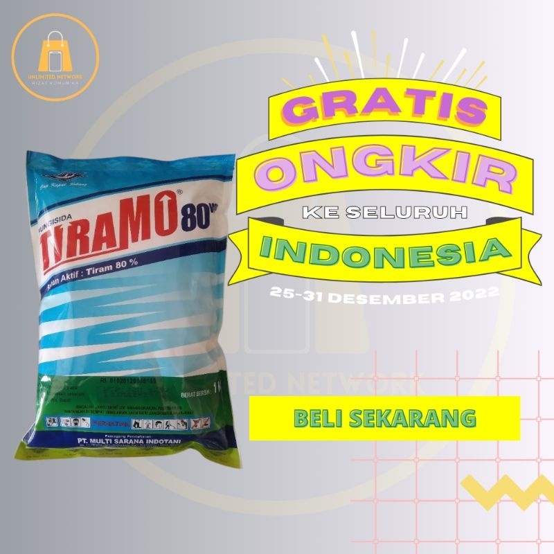 Diskon TIRAMO 80WP fungisida bahan aktif thiram kemasan 1kg Limited Edition