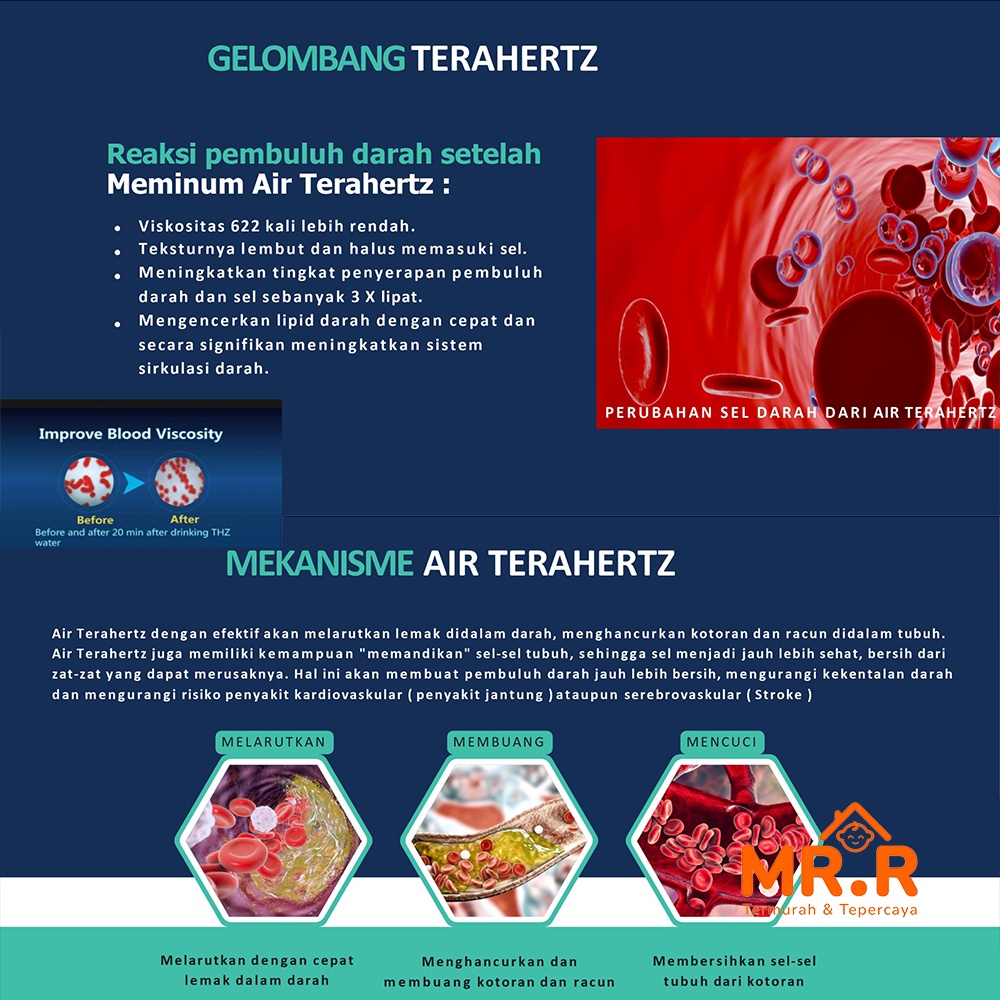 Laris Manis Terahertz Tumblr Mret Diamond Hydrogen Water Premium Teknologi 500ml Meningkatkan