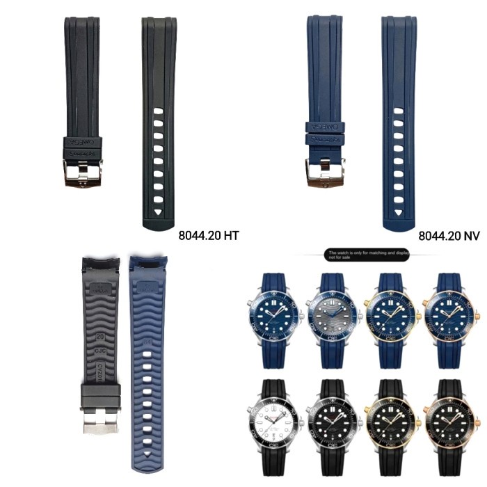 PREMIUM Strap Rubber Omega Seamaster Diver 300 CoAxial Master 8044.20