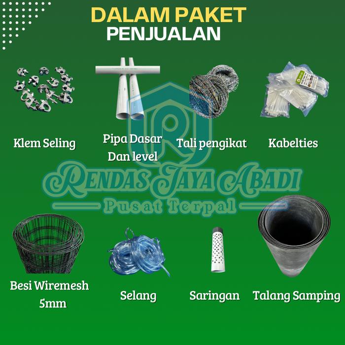 PREMIUM Kolam Terpal Bulat Fullset Orchid Diameter 2 Tinggi 1 meter terpal kolam ikan