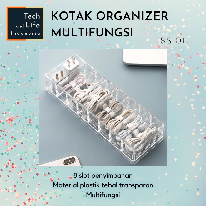 

Kotak Organizer Kabel Multifungsi Cable Management 8 Slot