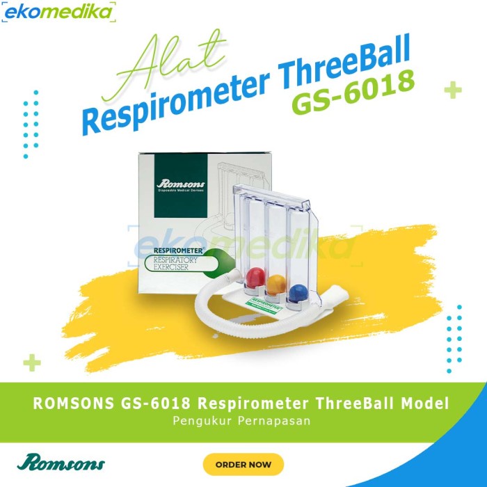 Triflow Spirometer Respirometer Incentive Spirometry Fisioterapi Nafas