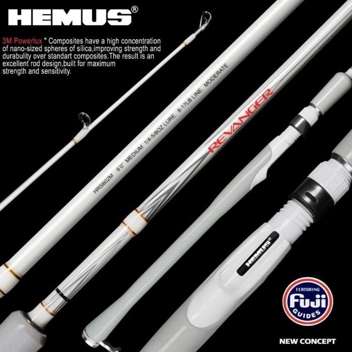terbaru  joran hemus revanger hr 602 m 8-17lb ready