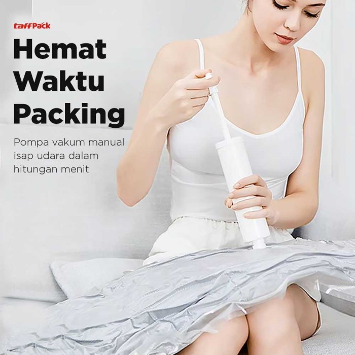 TAFFPACK KANTONG PLASTIK PAKAIAN VACUUM COMPRESSION BAG 12PCS - WH021