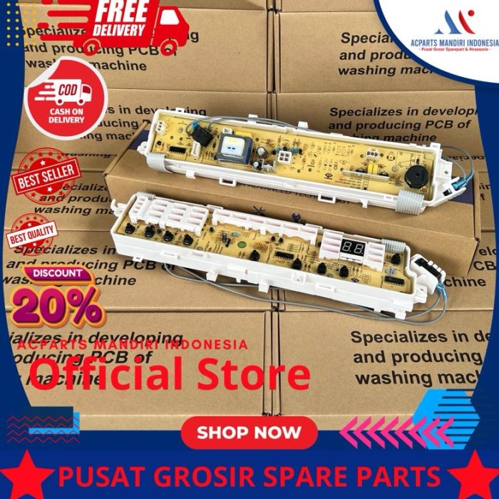 ORIGINAL SANKEN QW-S967, Modul pcb mesin cuci Top Loading