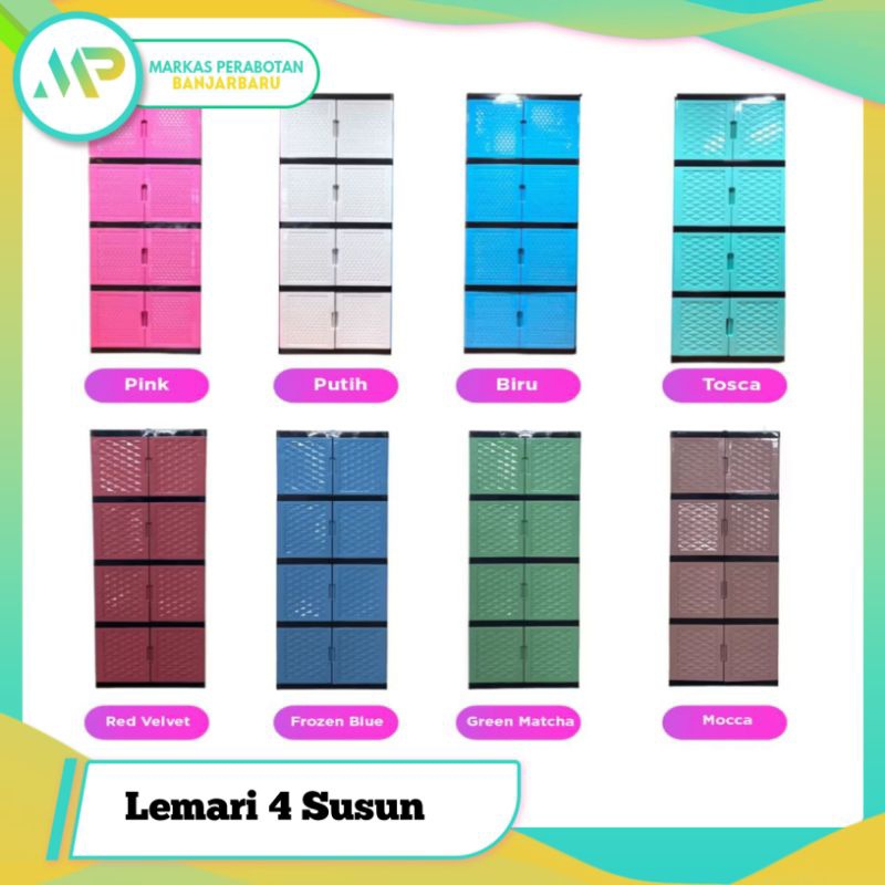Laris Manis Lemari Plastik Kimura 4 Susun Lemari 4 Tingkat / Lemari Kimura / Lemari Plastik Hari Ini