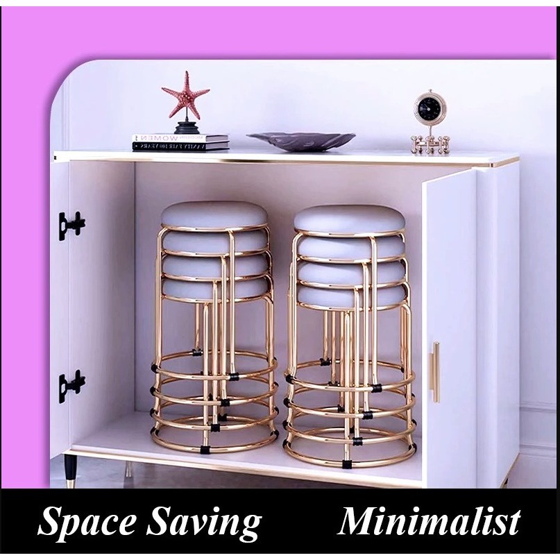 Laris Manis Kursi Bulat Tahan 300kg, Kursi Bulat Aesthetic, Kursi Makan Minimalis, Kursi Meja Rias,