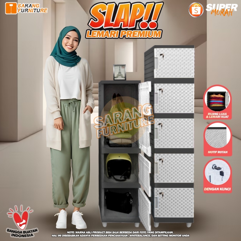 Laris Manis LEMARI PAKAIAN MINIMALIS KINGDOM SLAP KINGDOM SLAP SUSUN LEMARI PLASTIK LEMARI BAJU