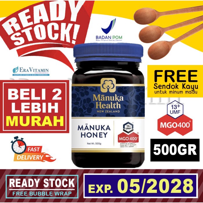 

Manuka Health MGO 400+ (500g) - Madu Manuka Honey umf 13+