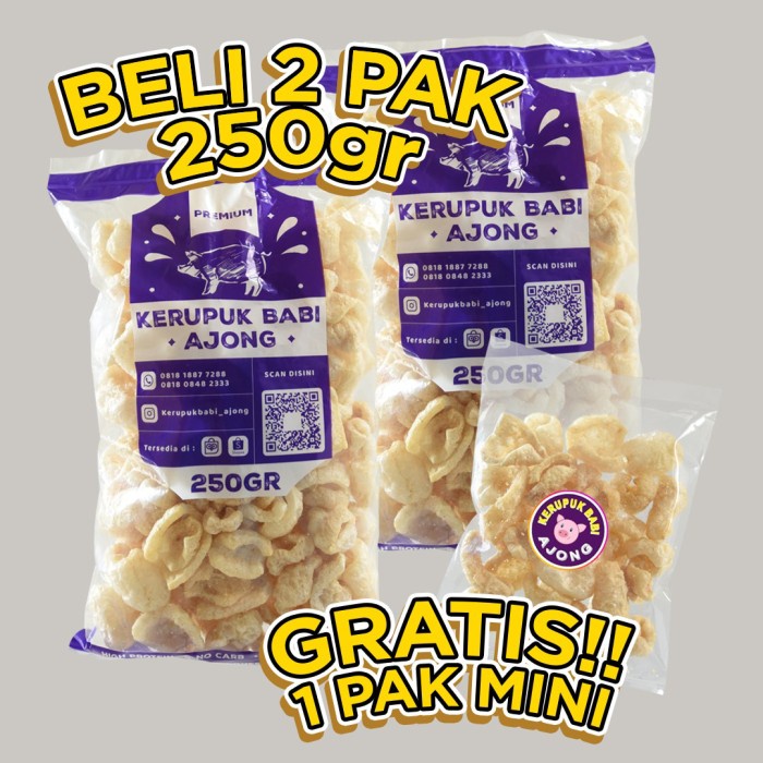 

BARANG TERLARIS Kerupuk babi 250gr PREMIUM