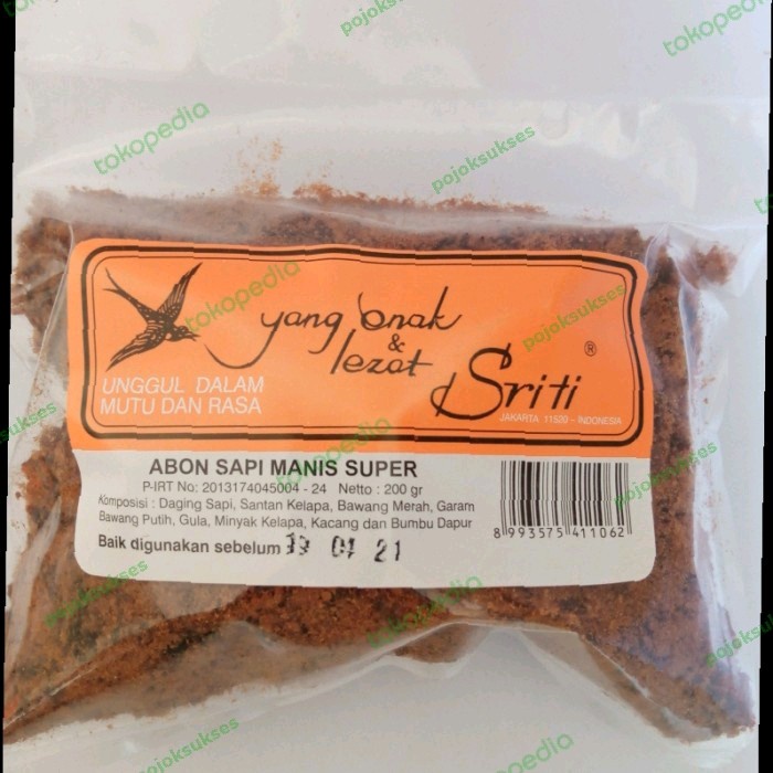 

BARANG TERLARIS Sriti Abon Sapi Manis 200gr
