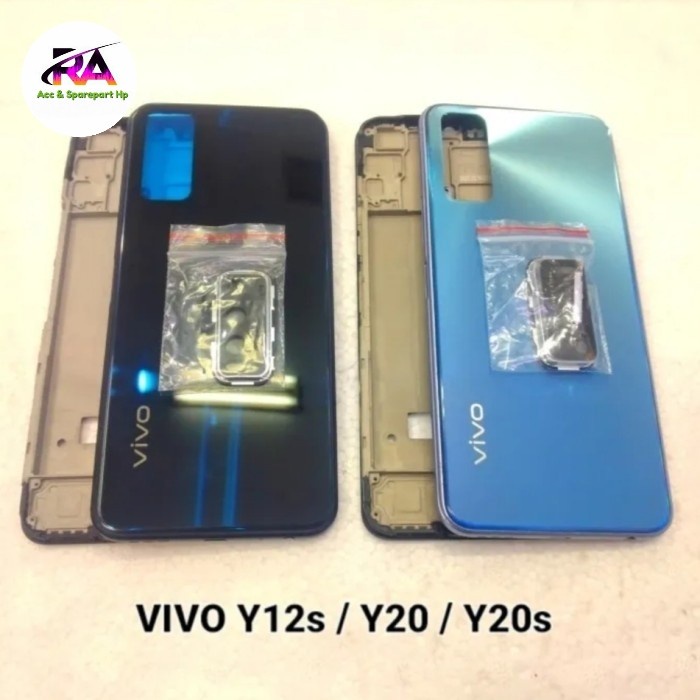 Kesing Housing Fullset Frame + Bazel+ Backdoor Vivo Y12S Vivo Y20