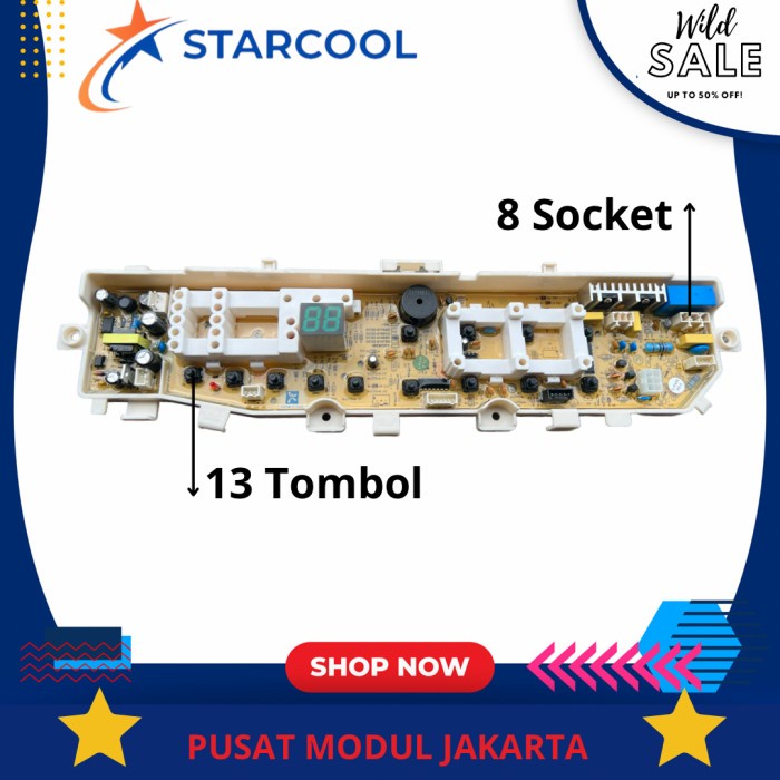 modul pcb mesin cuci samsung wobble 13 tombol