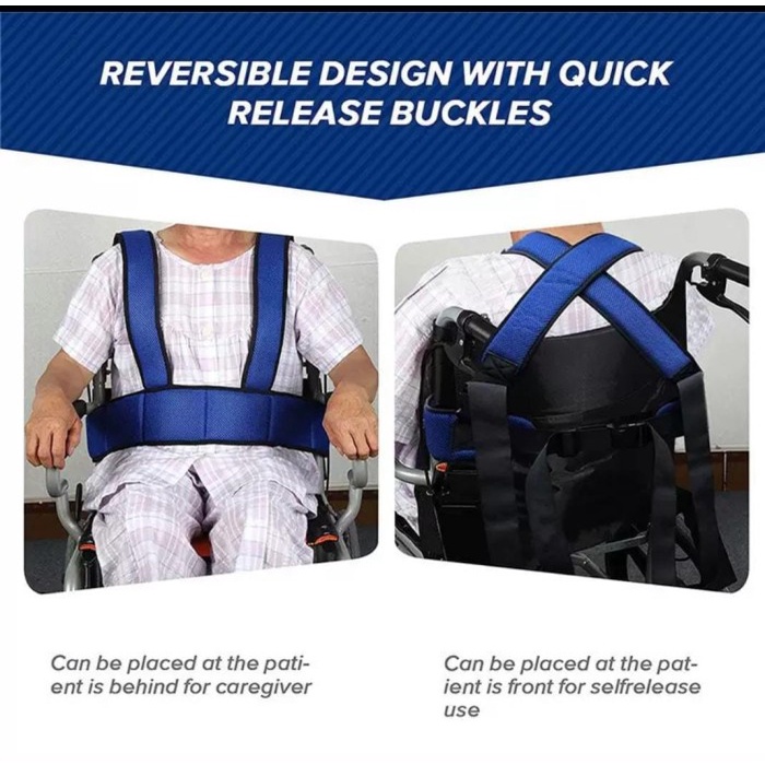 Ready Sabuk Pengaman untuk kursi roda kursi duduk lansia orang tua penahan badan di kursi safety